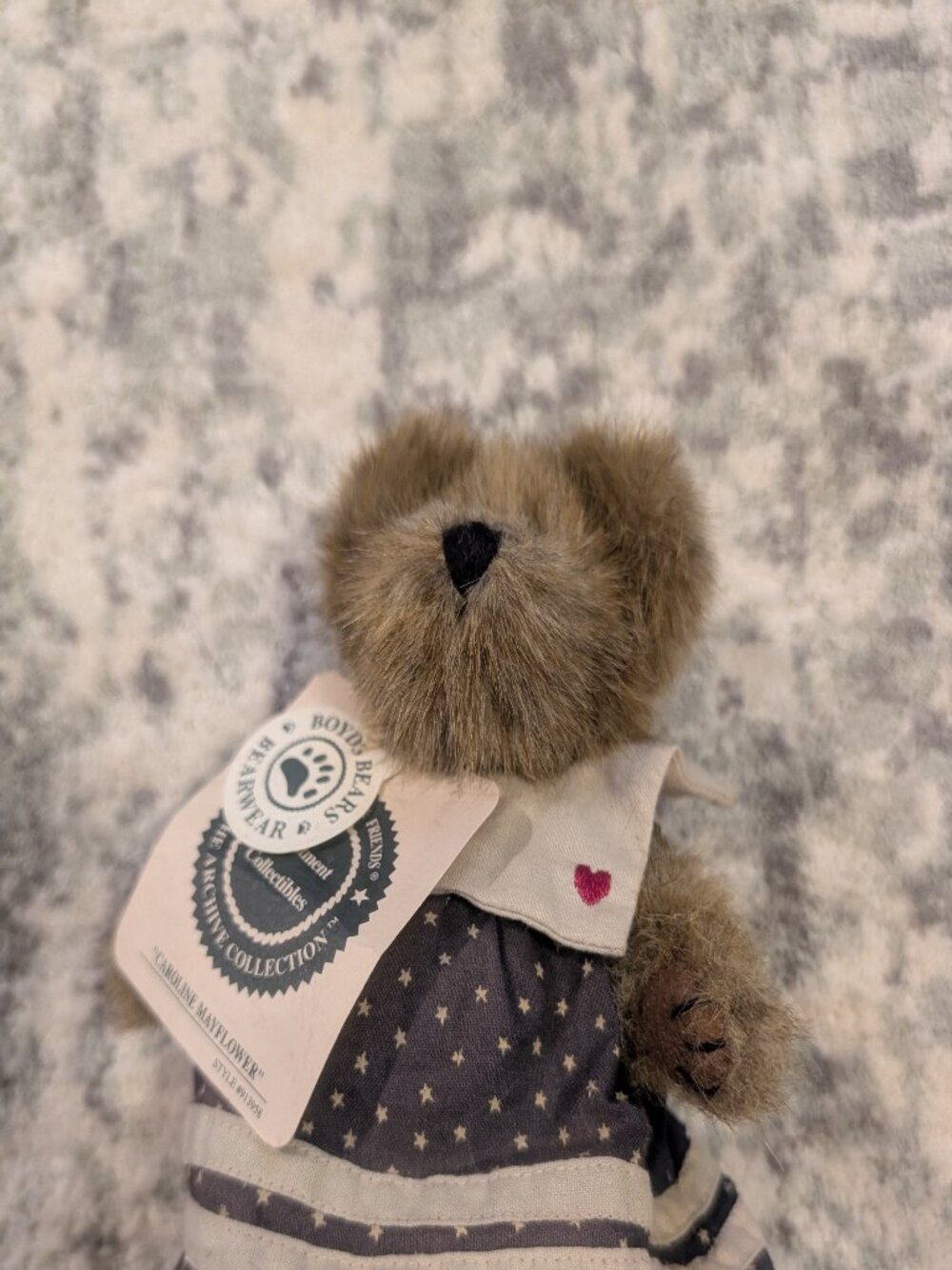Boyds Bears Plush Teddy Bear Pajamas Nightshirt Plush w/ Hang Tag 8"